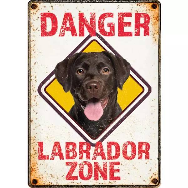 Metallschild "Labrador Zone Danger (v)"